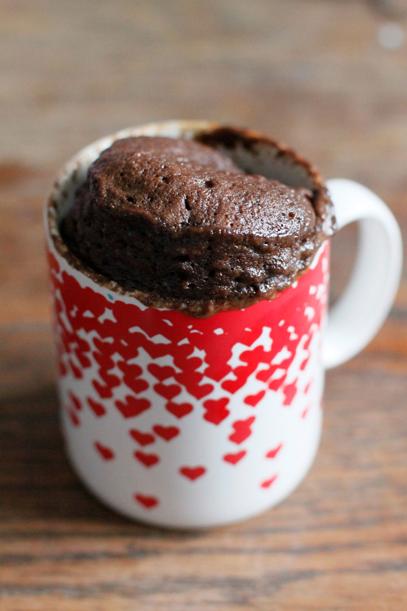 mug cake de chocolate con proteinas
